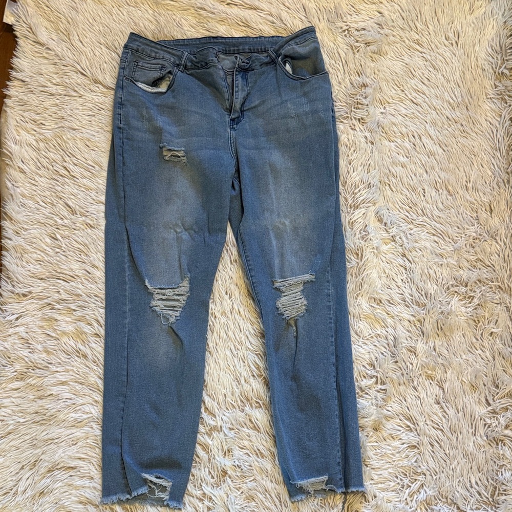 Distressed Blue Women's Jeans